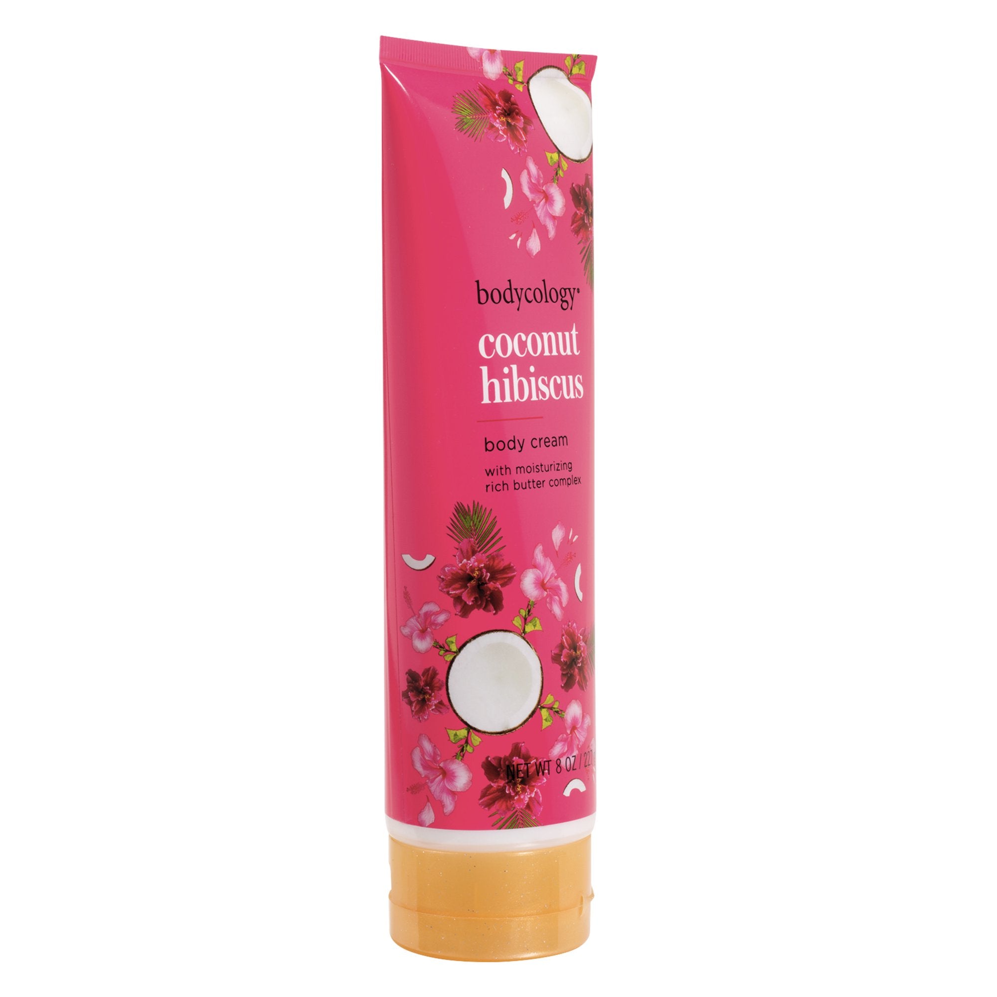 Crème hydratante pour le corps à la noix de coco et à l'hibiscus de Bodycology, 227 ml