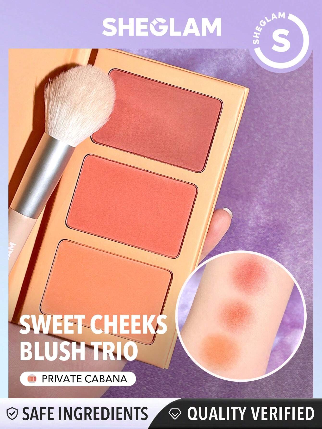 SHEGLAM Trio de Blush Sweet Cheeks - Private Cabana