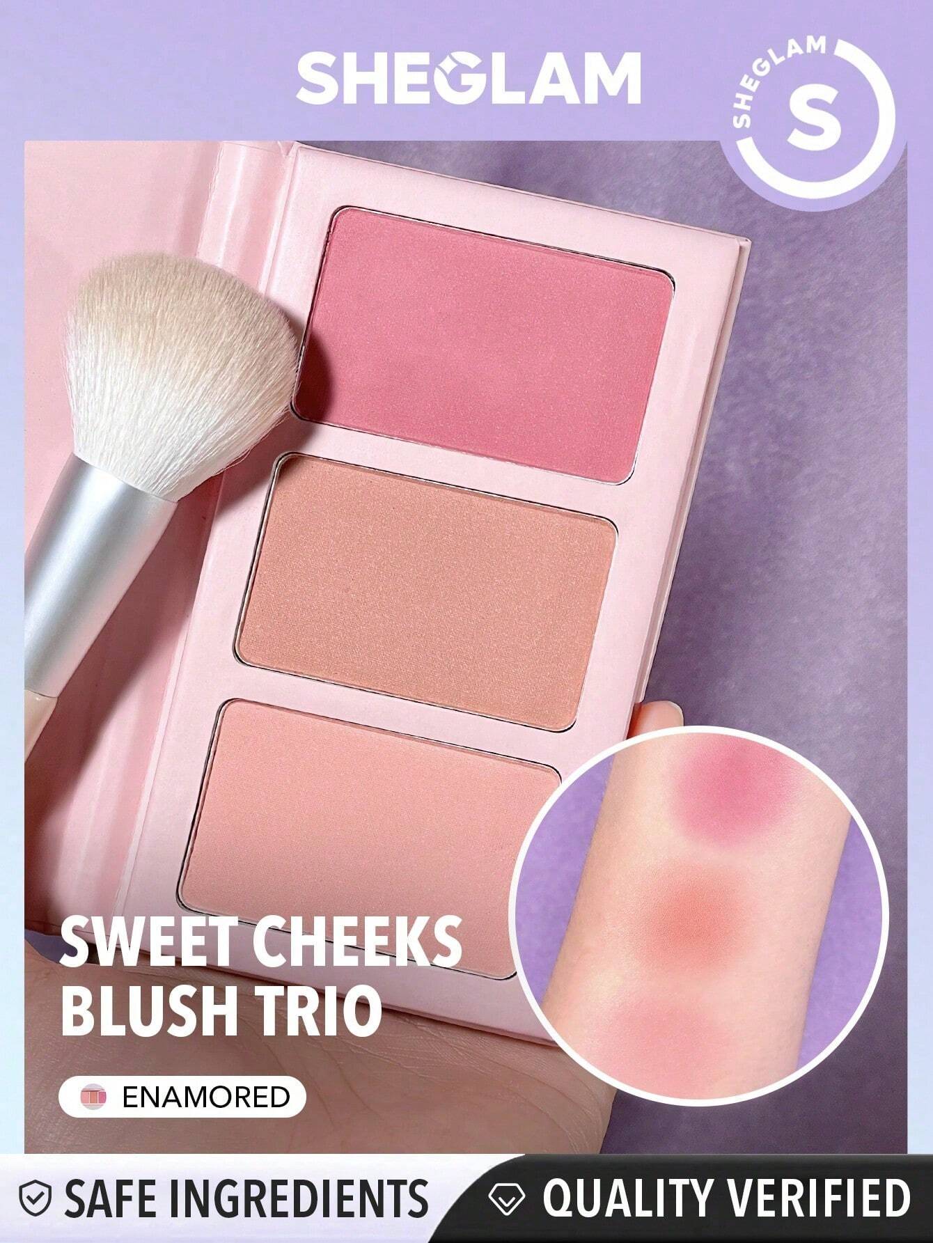 SHEGLAM Palette de Fards à Joues Sweet Cheeks Trio - Enamored