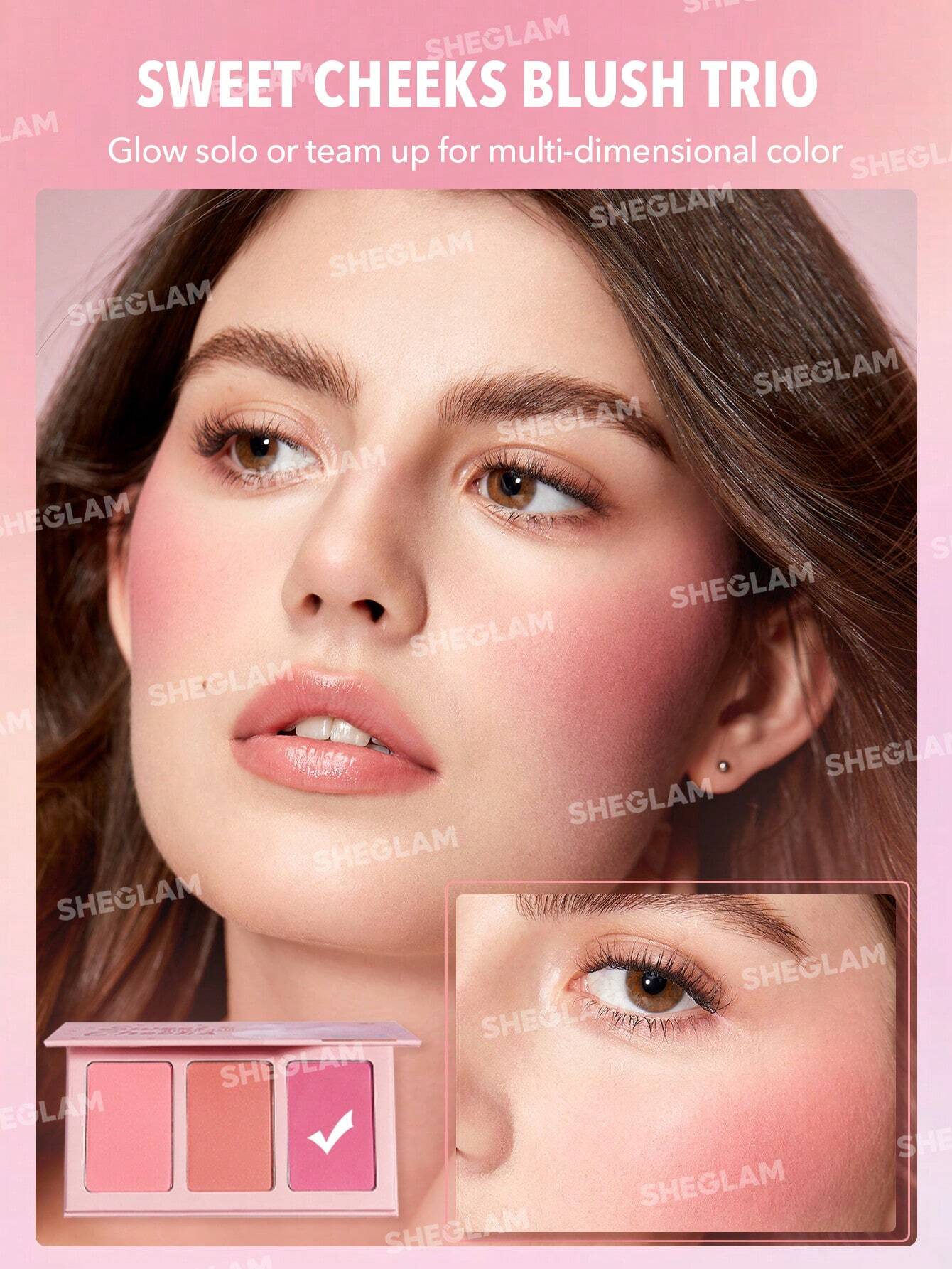 SHEGLAM Palette de Fards à Joues Sweet Cheeks Trio - Enamored