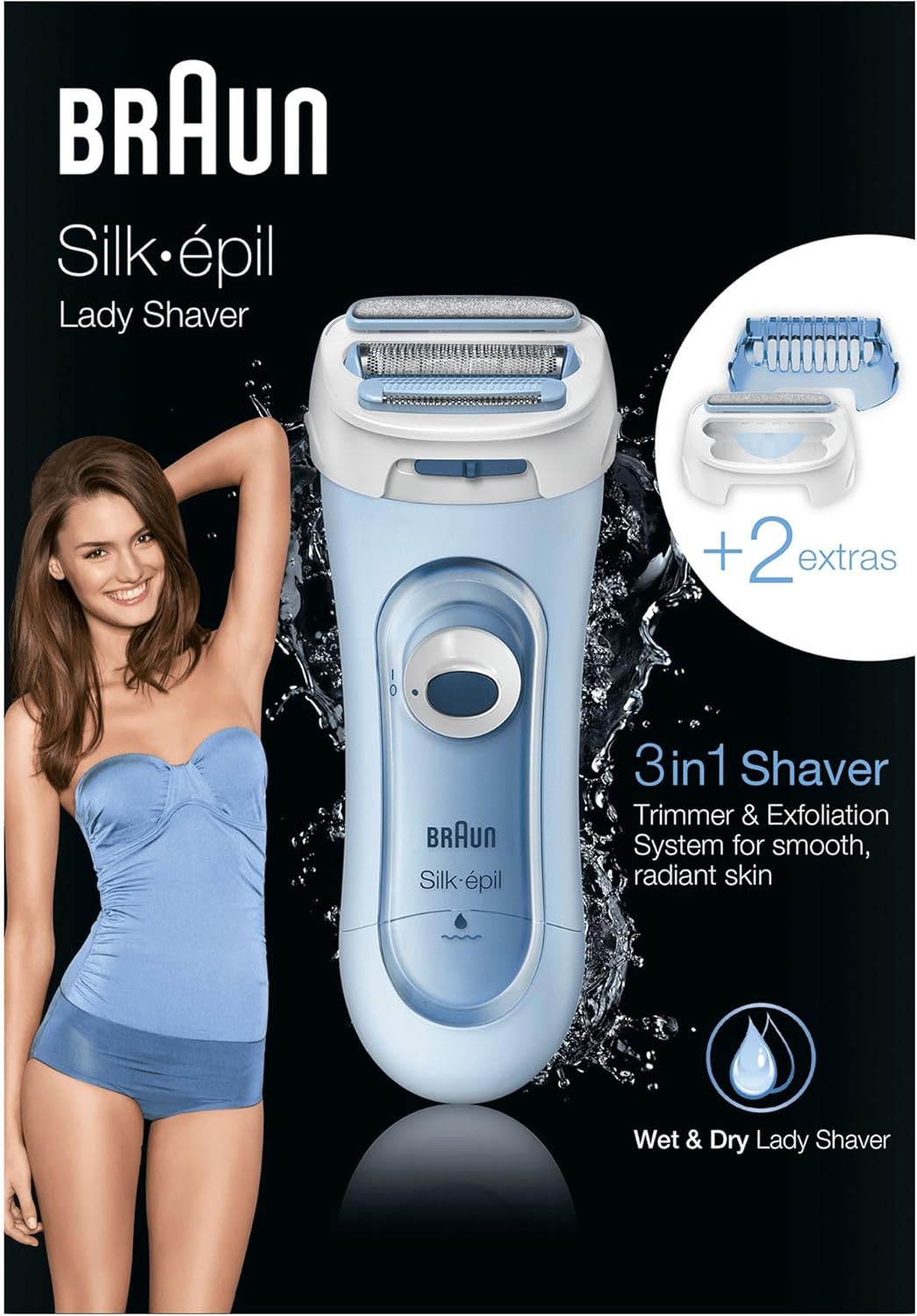 Braun Rasoir Silk-épil 5 Lady, rasoir électrique 3 en 1