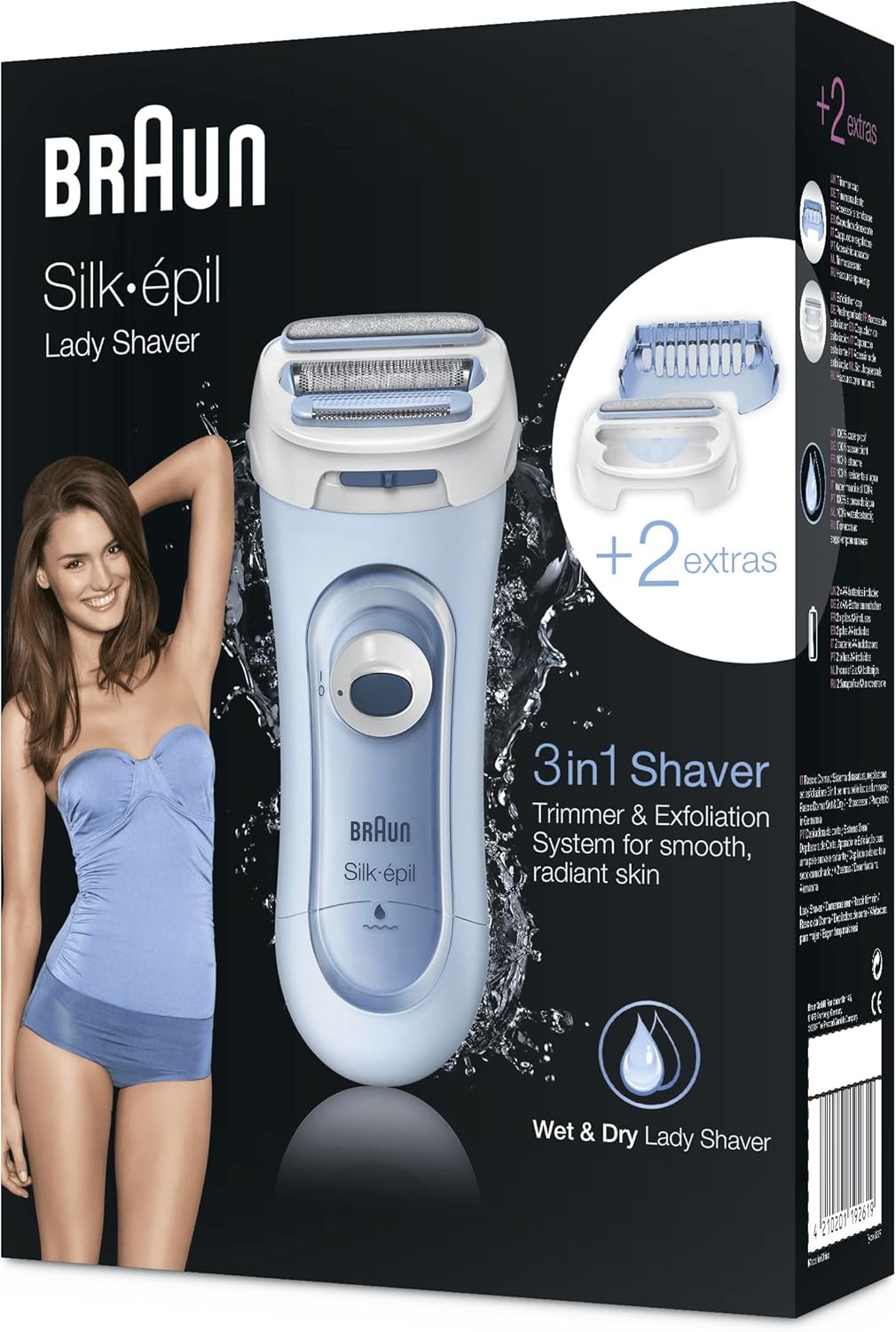 Braun Rasoir Silk-épil 5 Lady, rasoir électrique 3 en 1