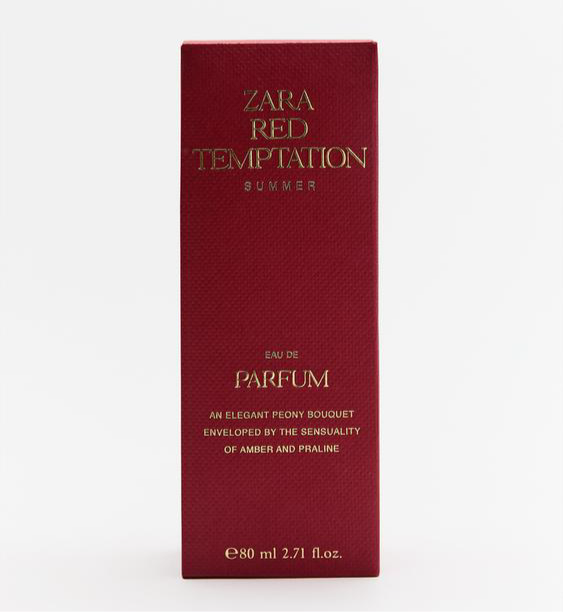 ZARA RED TEMPTATION SUMMER EDP 80 ML