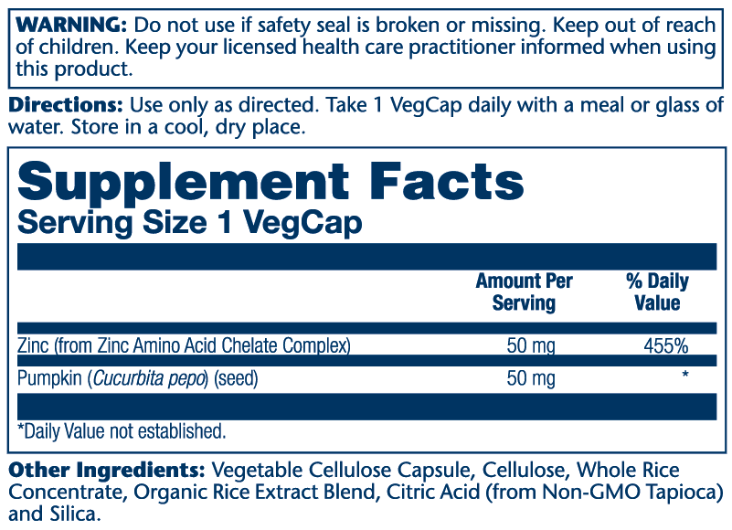 ZINC 50 mg